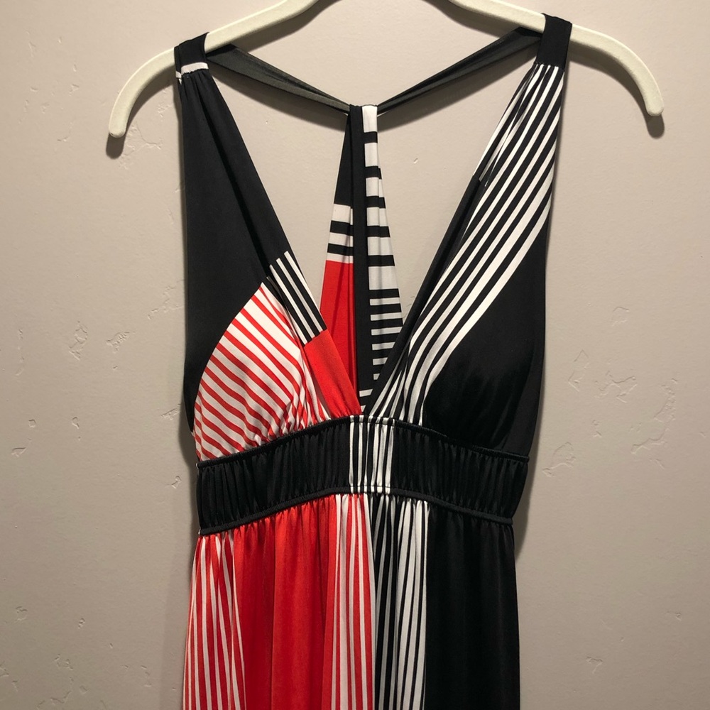 Maxi black and white dress